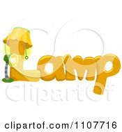 Poster, Art Print Of The Word Lamp For Letter L