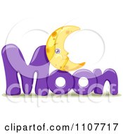 Clipart The Word Moon For Letter M Royalty Free Vector Illustration