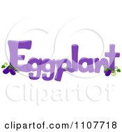 Clipart The Word Eggplant For Letter E Royalty Free Vector Illustration
