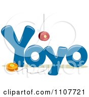 Clipart The Word Yoyo For Letter Y Royalty Free Vector Illustration
