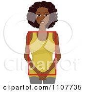 Happy Black Woman With A Square Figure