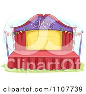 Empty Circus Stage With Bunting Flags