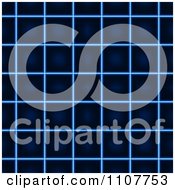 Poster, Art Print Of Blue Glowing Grid Background