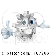 Poster, Art Print Of 3d Smiling Gear Cog Holding A Thumb Up