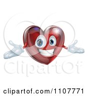 Poster, Art Print Of 3d Happy Red Heart With Open Arms
