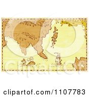 Poster, Art Print Of Grungy Treasure Map With A Whale And Galleon Ship
