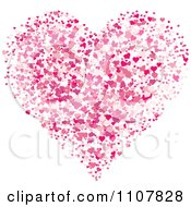 Poster, Art Print Of Pink With Hearts Forming A Larger Heart