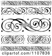 Poster, Art Print Of Black And White Swirl Borders And Rules