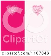 Clipart Long Pink Heart Invitations With Copyspace Royalty Free Vector Illustration