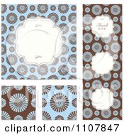 Poster, Art Print Of Set Of Brown And Blue Wedding Invitation Designs