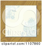 Poster, Art Print Of Victorian Floral Invite On Wood