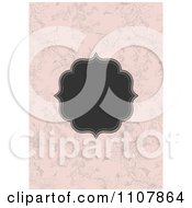 Poster, Art Print Of Ornate Frame Over A Pink Floral Pattern