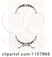 Poster, Art Print Of Wreath Frame On A Floral Pattern