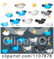 Clipart Weather Icons 3 Royalty Free Vector Illustration