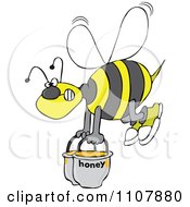 Poster, Art Print Of Bee Carrying Heavy Buckets Of Honey