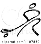 Poster, Art Print Of Black And White Stick Drawing Of A Hockey Player