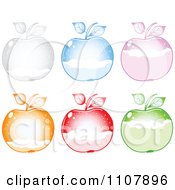 Poster, Art Print Of Colorful Apples With Snow Levels