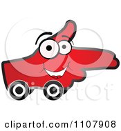 Poster, Art Print Of Happy Red Aiming Hand On Wheels