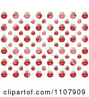 Poster, Art Print Of Happy Red Apple Pattern