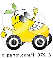 Poster, Art Print Of Happy Pear On Wheels