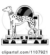 Poster, Art Print Of Black And White Art Deco Styled Dalmatian Dog