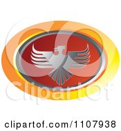 Clipart Oval Phoenix Icon Royalty Free Vector Illustration by Lal Perera