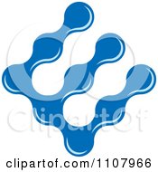 Poster, Art Print Of Slanted Liquid Blue Letter E