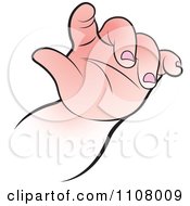 Clipart Caucasian Baby Hand Royalty Free Vector Illustration by Lal Perera