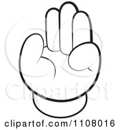 Clipart Black And White Chair In The Shape Of A Hand Royalty Free Vector Illustration by Lal Perera