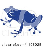 Clipart Blue Frog Royalty Free Vector Illustration