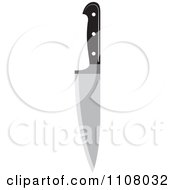 Clipart Black Handled Kitchen Knife Royalty Free Vector Illustration by Lal Perera