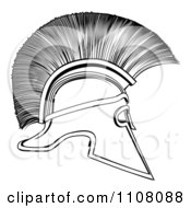 Poster, Art Print Of Outlined Spartan Corinthian Helmet