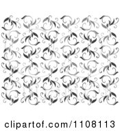 Clipart Seamless Gray Floral Pattern Royalty Free Vector Illustration
