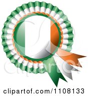 Shiny Irish Flag Rosette Bowknots Medal Award