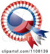 Shiny Czech Republic Flag Rosette Bowknots Medal Award