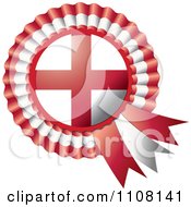 Shiny England Flag Rosette Bowknots Medal Award
