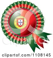 Shiny Portugese Flag Rosette Bowknots Medal Award