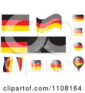 German Flag Website Design Elements