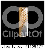 Clipart 3d Halftone Lowercase Letter L On Black Royalty Free Illustration