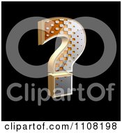 Poster, Art Print Of 3d Halftone Question Mark On Black