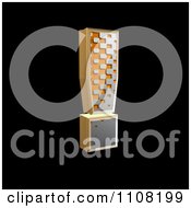 Clipart 3d Halftone Exclamation Point On Black Royalty Free Illustration