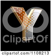 Clipart 3d Halftone Capital Letter Y On Black Royalty Free Illustration