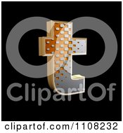 Clipart 3d Halftone Lowercase Letter T On Black Royalty Free Illustration