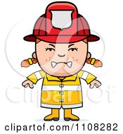 Poster, Art Print Of Angry Red Haired Fire Fighter Girl