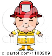 Poster, Art Print Of Happy Fire Fighter Boy