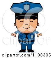 Poster, Art Print Of Happy Asian Police Boy