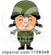 Poster, Art Print Of Happy Asian Army Girl