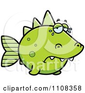 Crying Green Dino Fish