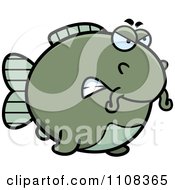 Clipart Angry Chubby Catfish Royalty Free Vector Illustration