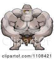 Clipart Tough Buff Ogre Royalty Free Vector Illustration